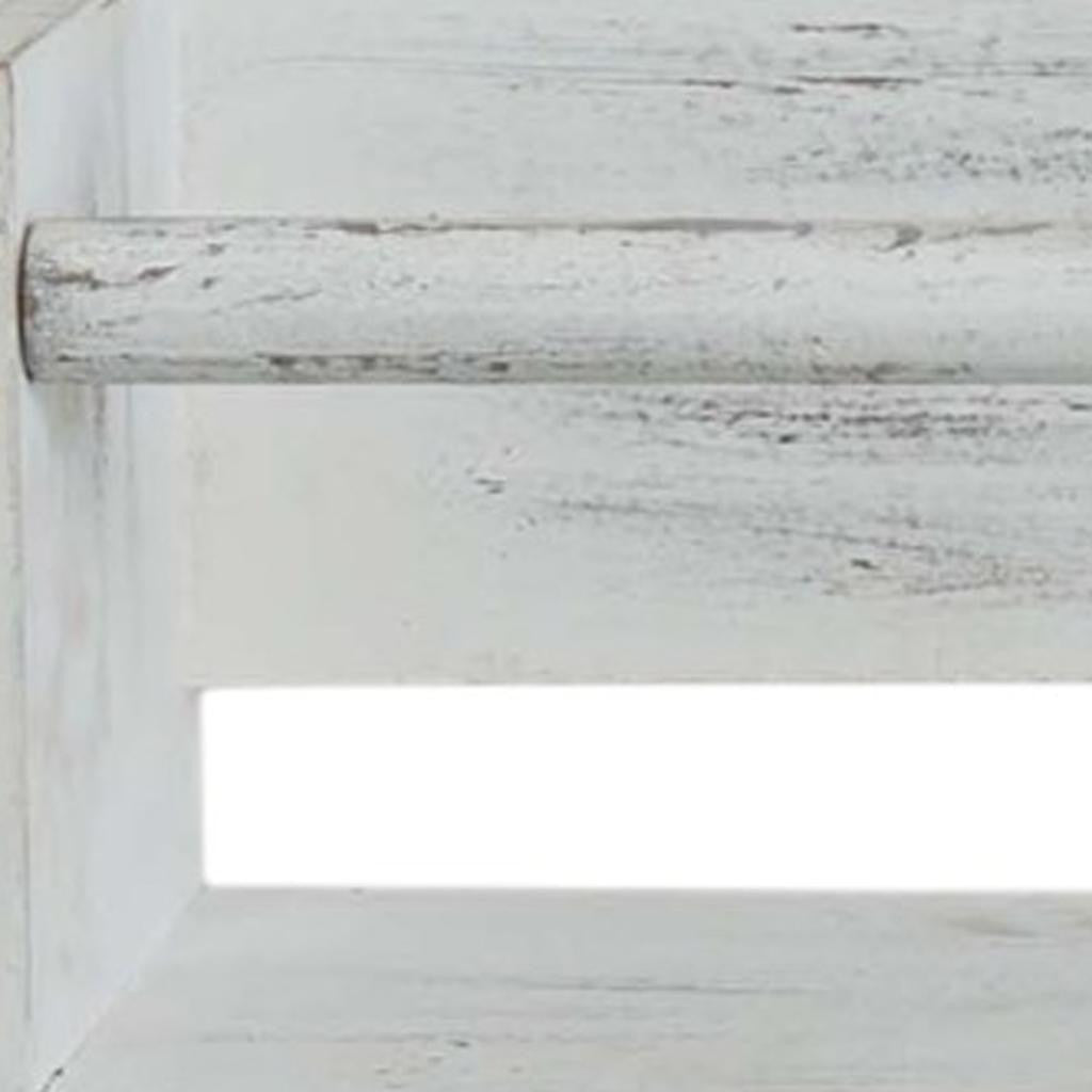 Set Of Two White Wood Wall Mounted Floating Shelves-1