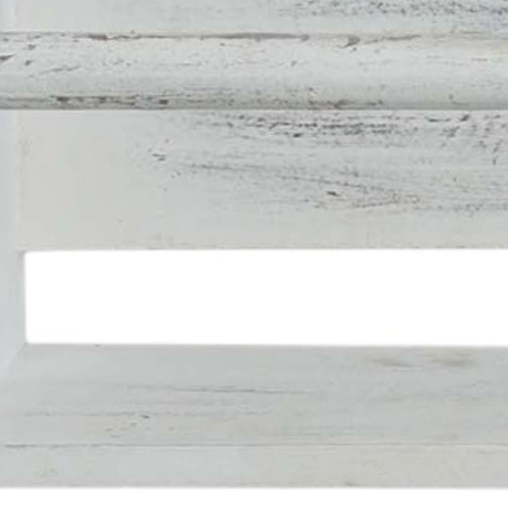 Set Of Two White Wood Wall Mounted Floating Shelves-8
