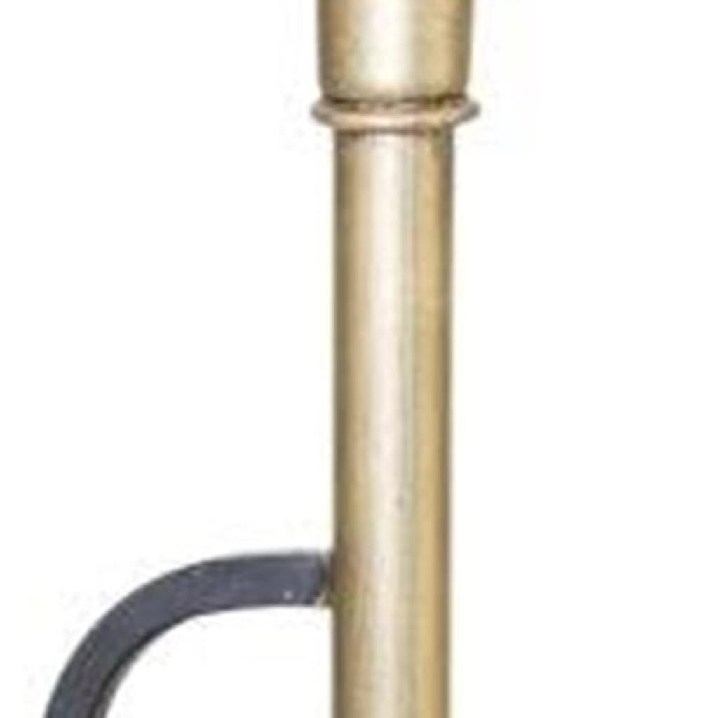 Set of Two Black And Gold Distressed Metal Tabletop Taper Candlesticks-Candle Holders-DECOROLALA