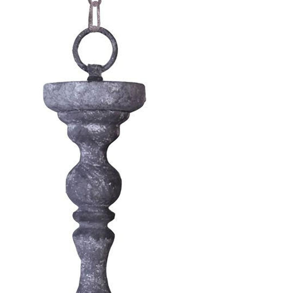 Brown Cylinder Metal Dimmable Chandelier With Khaki Shades-3
