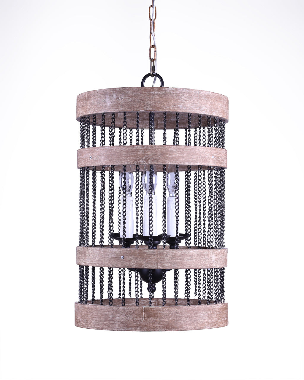 Brown Cylinder Metal Dimmable Chandelier-Chandeliers-DECOROLALA