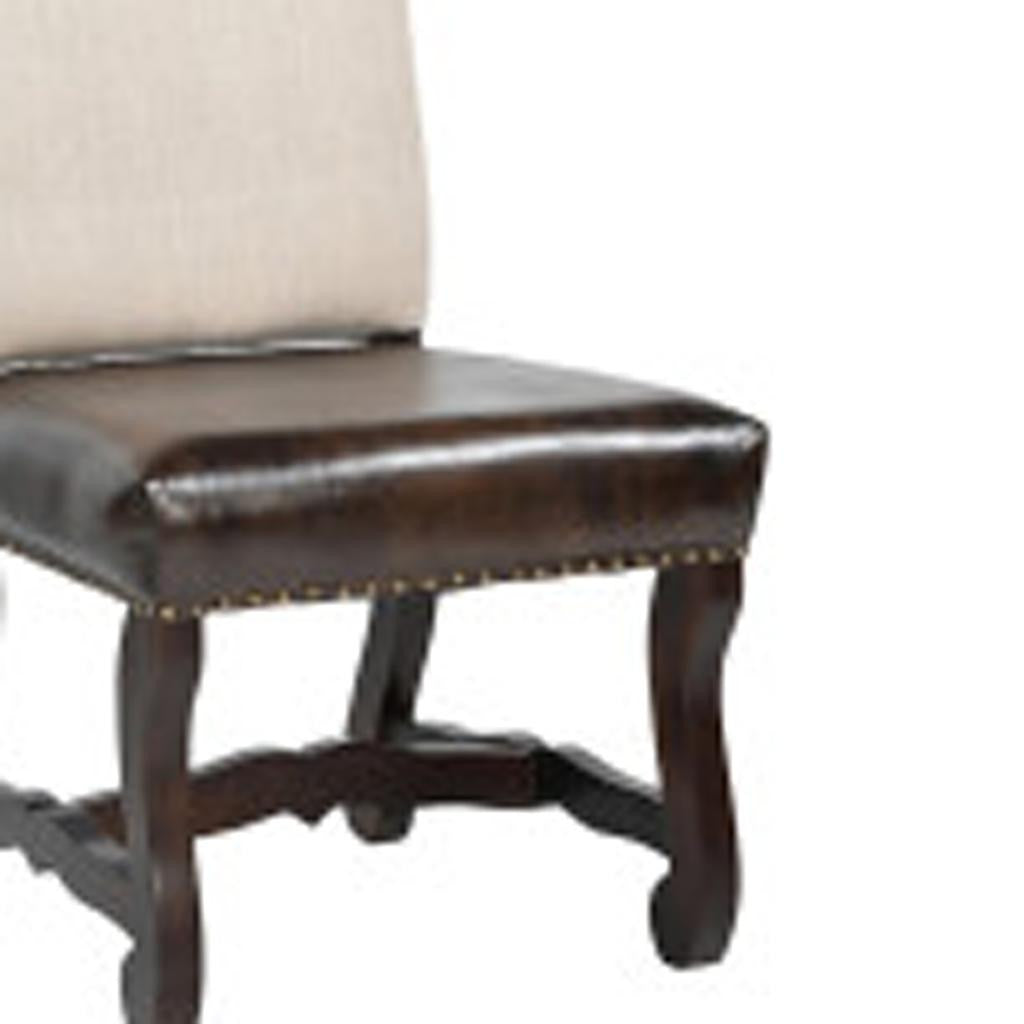 Nine Piece Brown Solid Wood Dining Set with Eight Chairs-Dining Sets-DECOROLALA