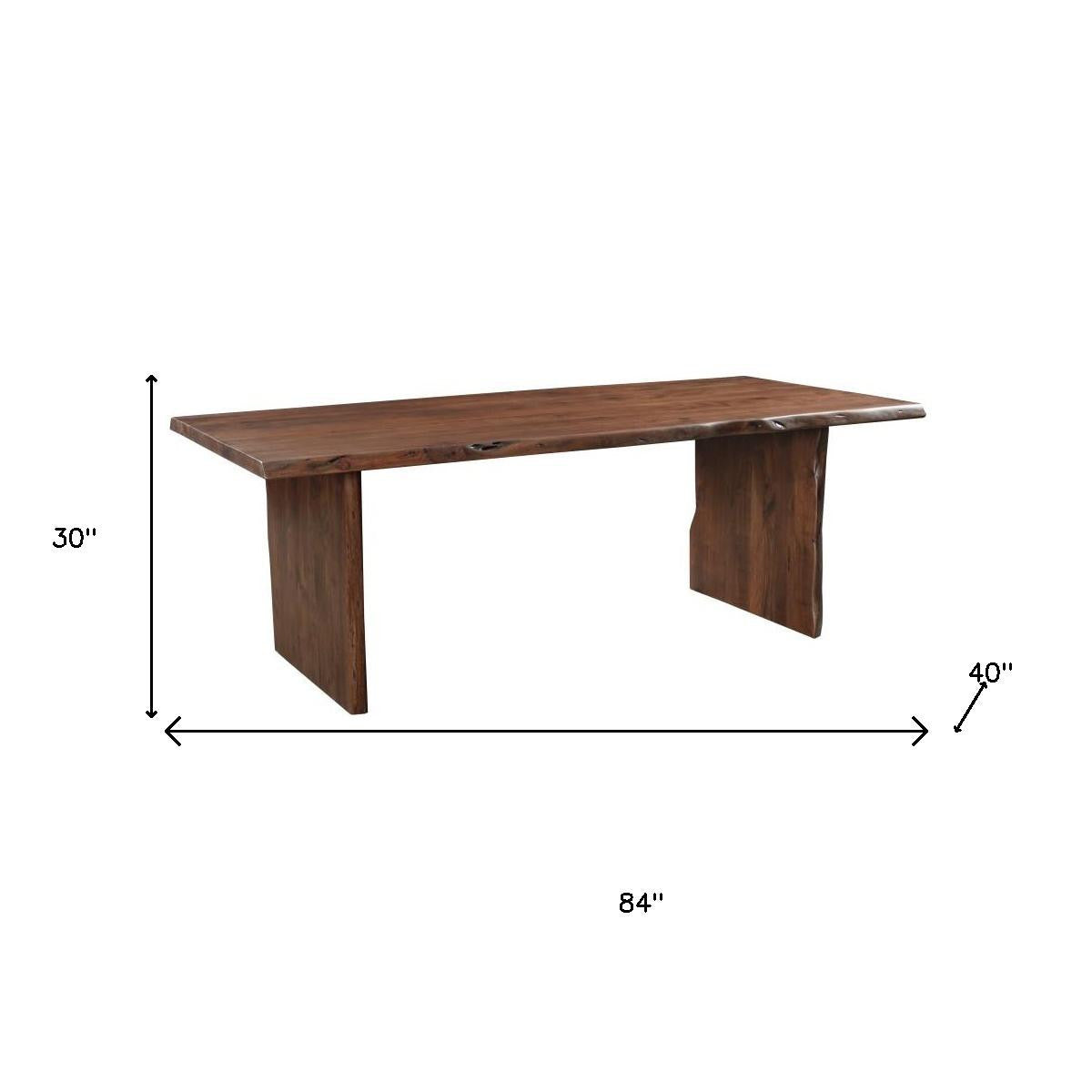 Nine Piece Brown Solid Wood Dining Set with Eight Chairs-Dining Sets-DECOROLALA