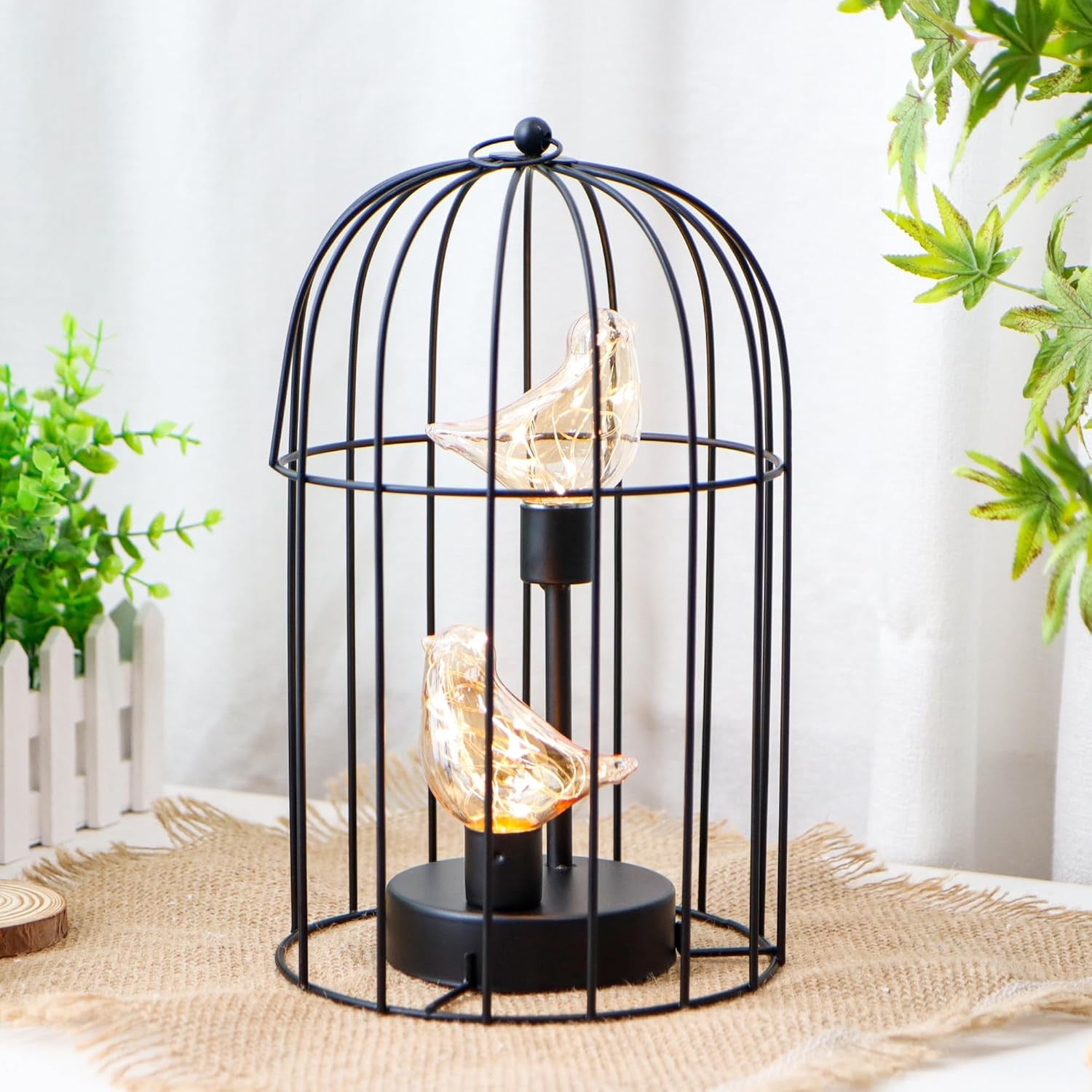 12" Black Metal Round Bedside Lamp With Black Cylinder Shade-Table Lamps-DECOROLALA