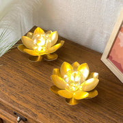 Set of Two 6" Gold Metal Round Bedside Lamp With Black Cone Shade-Table Lamps-DECOROLALA