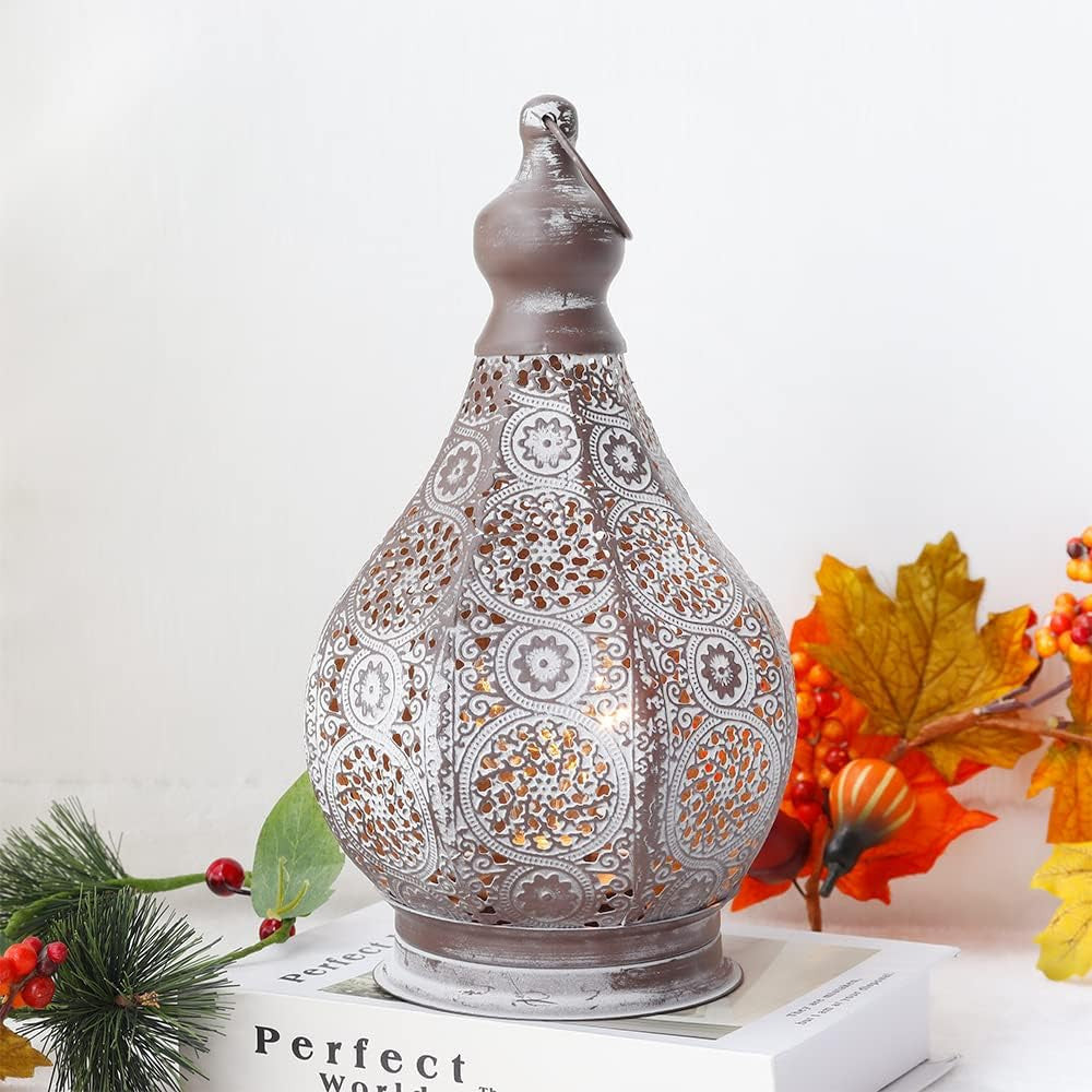 12" Gray Metal Novelty Bedside Lamp With Black Cone Shade-Table Lamps-DECOROLALA