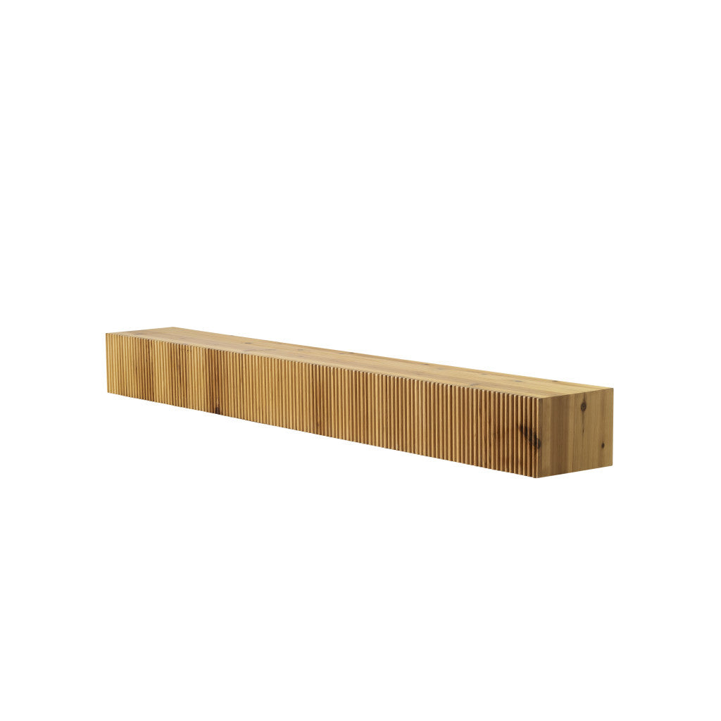 60" Natural Solid Wood Wall Mounted Floating Shelf-Wall Mounted Shelves-DECOROLALA