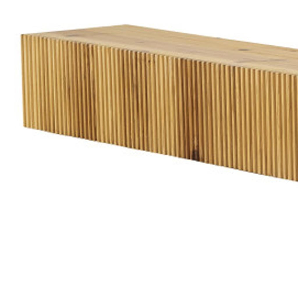 60" Natural Solid Wood Wall Mounted Floating Shelf-Wall Mounted Shelves-DECOROLALA