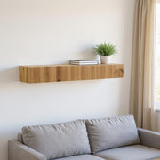 60" Natural Solid Wood Wall Mounted Floating Shelf-Wall Mounted Shelves-DECOROLALA