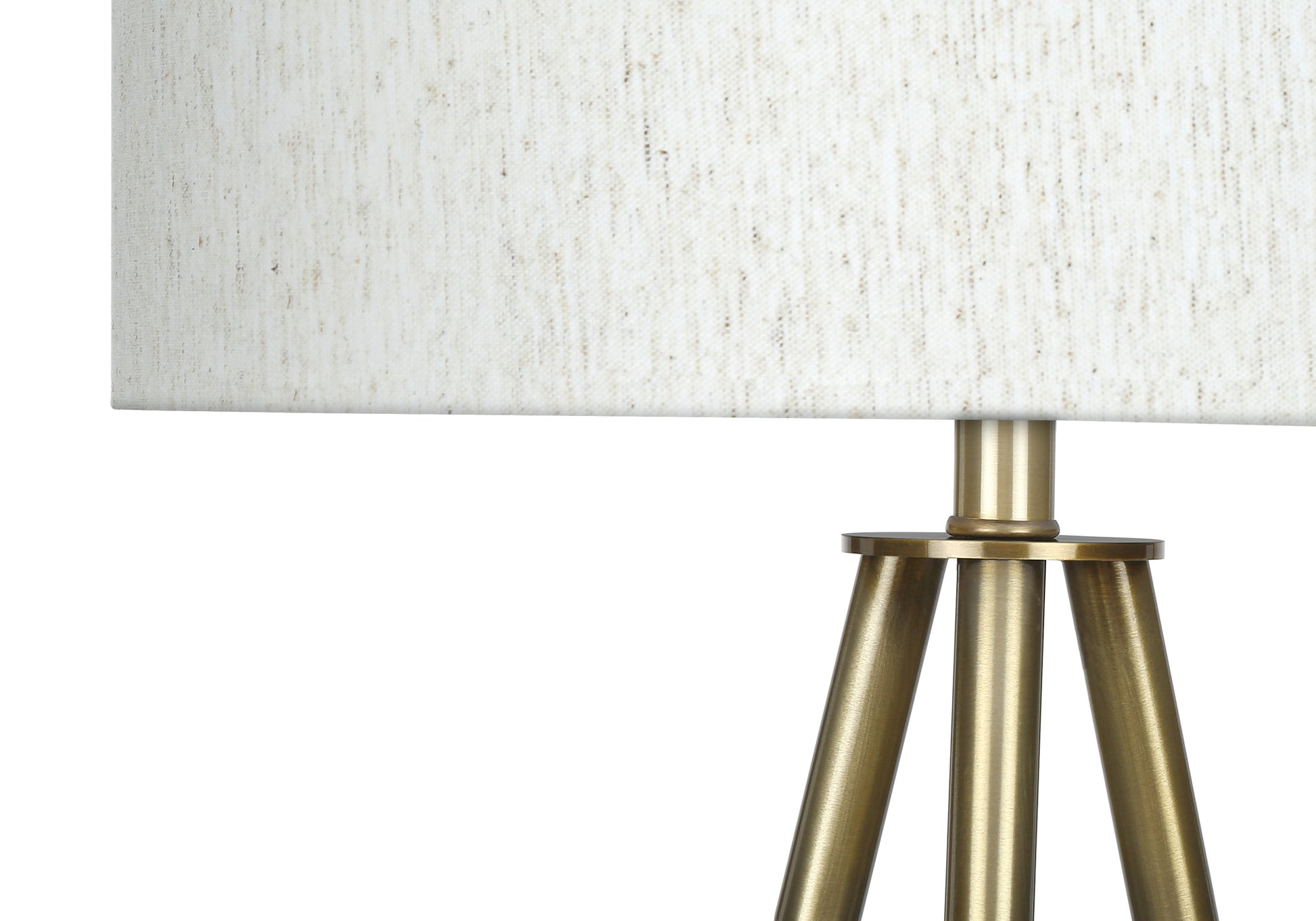 63"H Tripod Floor Lamp Black Metal Ivory Shade-Lighting-DECOROLALA