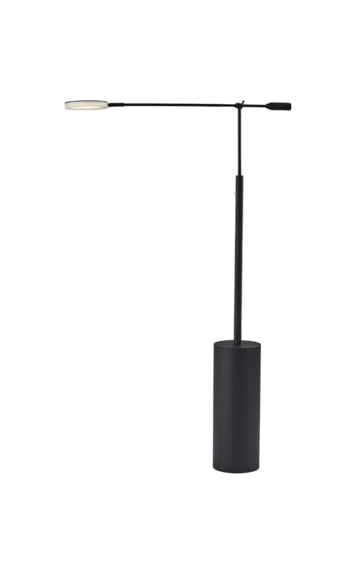 64" Black Metal LED Light Changing Swing Arm Floor Lamp-Floor Lamps-DECOROLALA