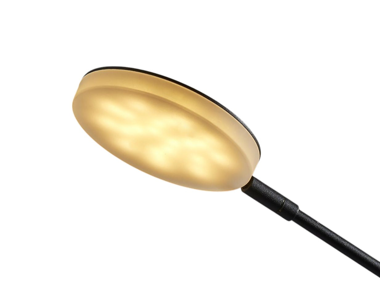 64" Black Metal LED Light Changing Swing Arm Floor Lamp-Floor Lamps-DECOROLALA