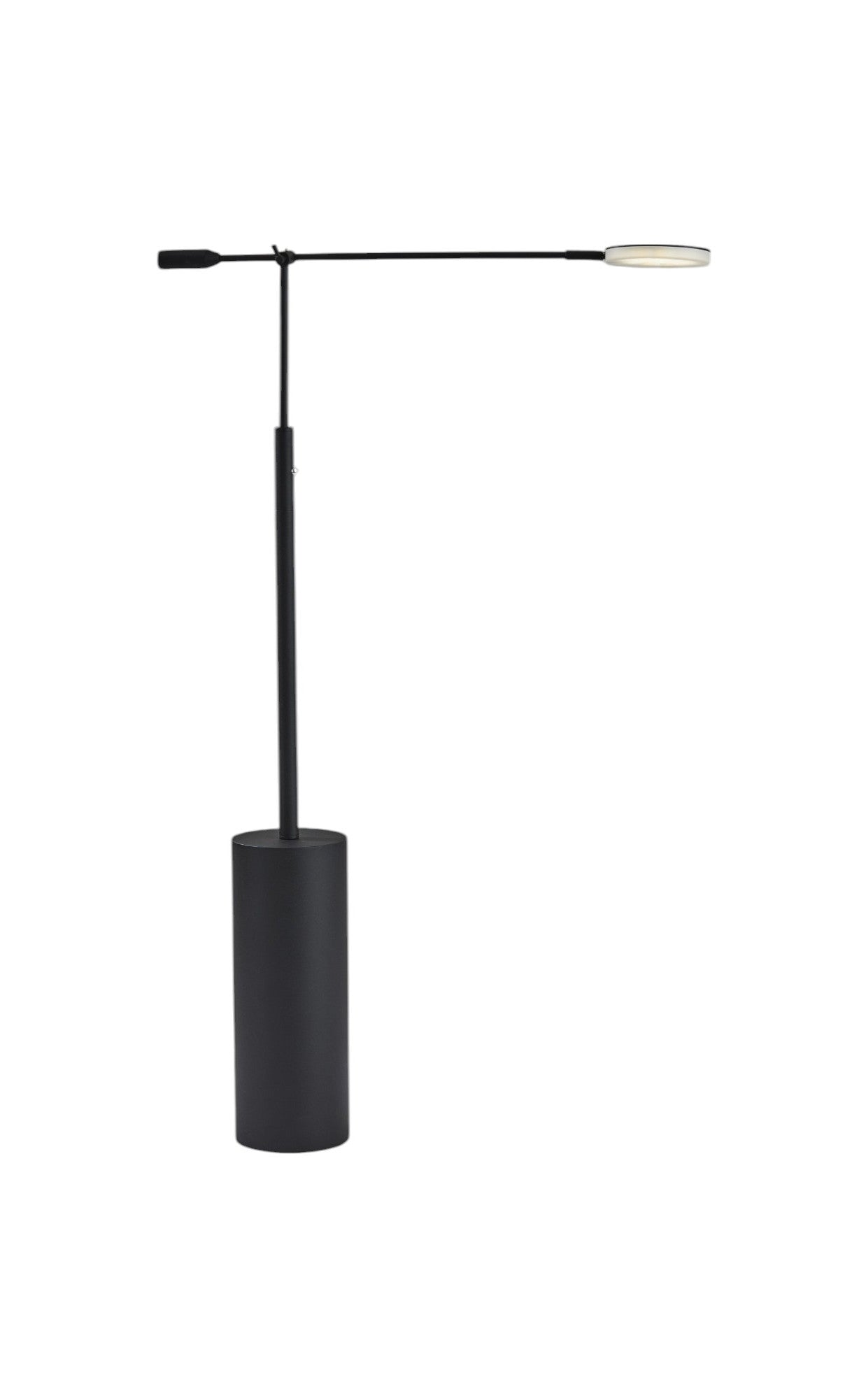 64" Black Metal LED Light Changing Swing Arm Floor Lamp-Floor Lamps-DECOROLALA