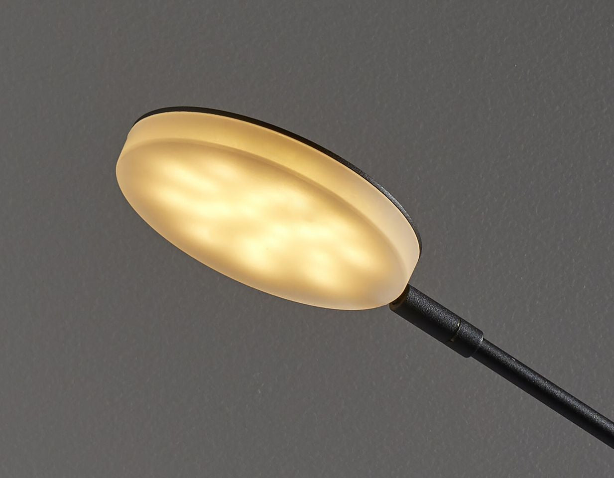 64" Black Metal LED Light Changing Swing Arm Floor Lamp-Floor Lamps-DECOROLALA