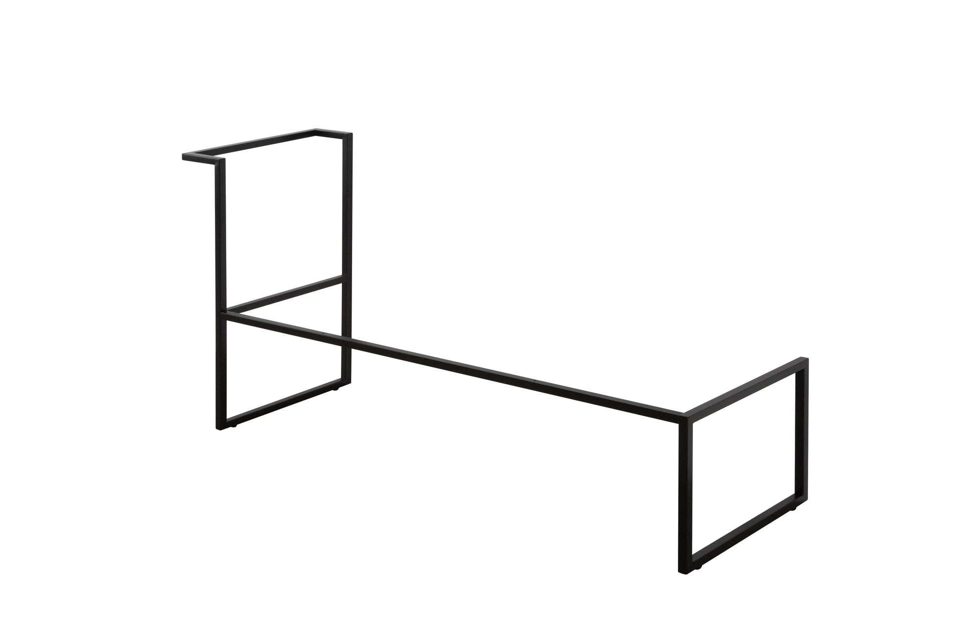 64" Matte Black Stainless Steel Support Frame for Wall-Mounted Bathroom Vanities-Migration_Faucets-DECOROLALA