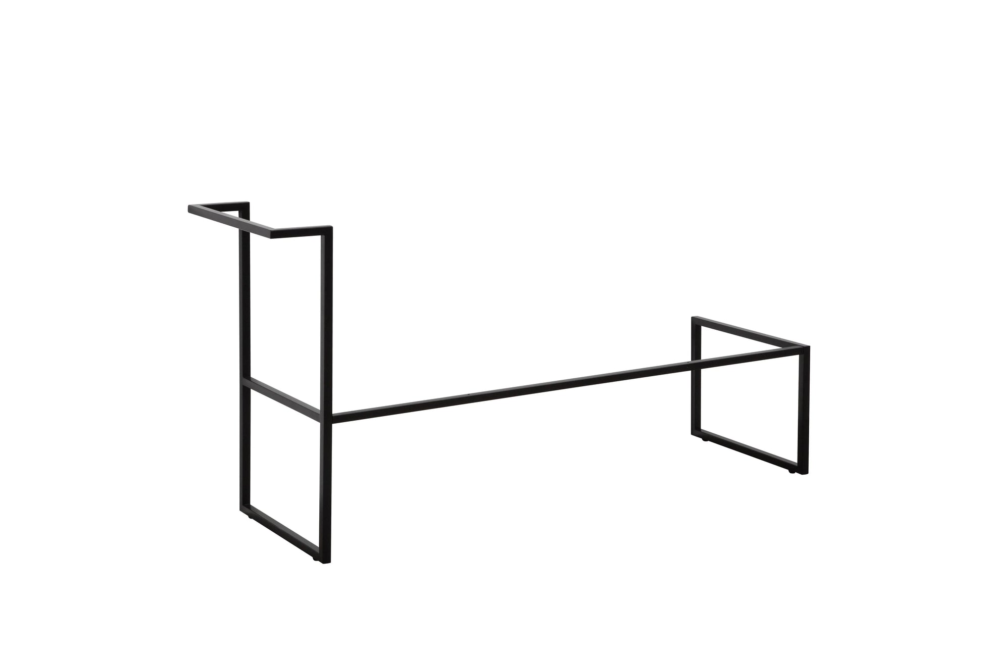 64" Matte Black Stainless Steel Support Frame for Wall-Mounted Bathroom Vanities-Migration_Faucets-DECOROLALA