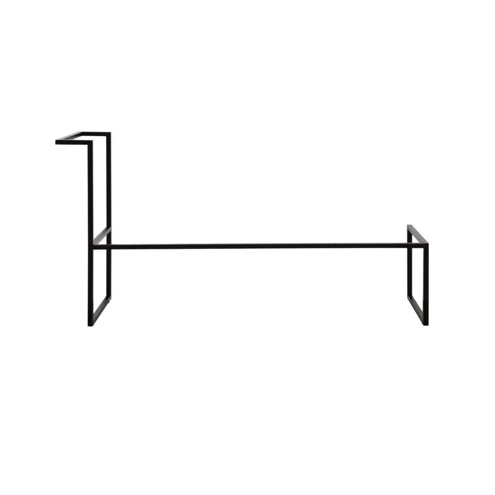 64" Matte Black Stainless Steel Support Frame for Wall-Mounted Bathroom Vanities-Migration_Faucets-DECOROLALA