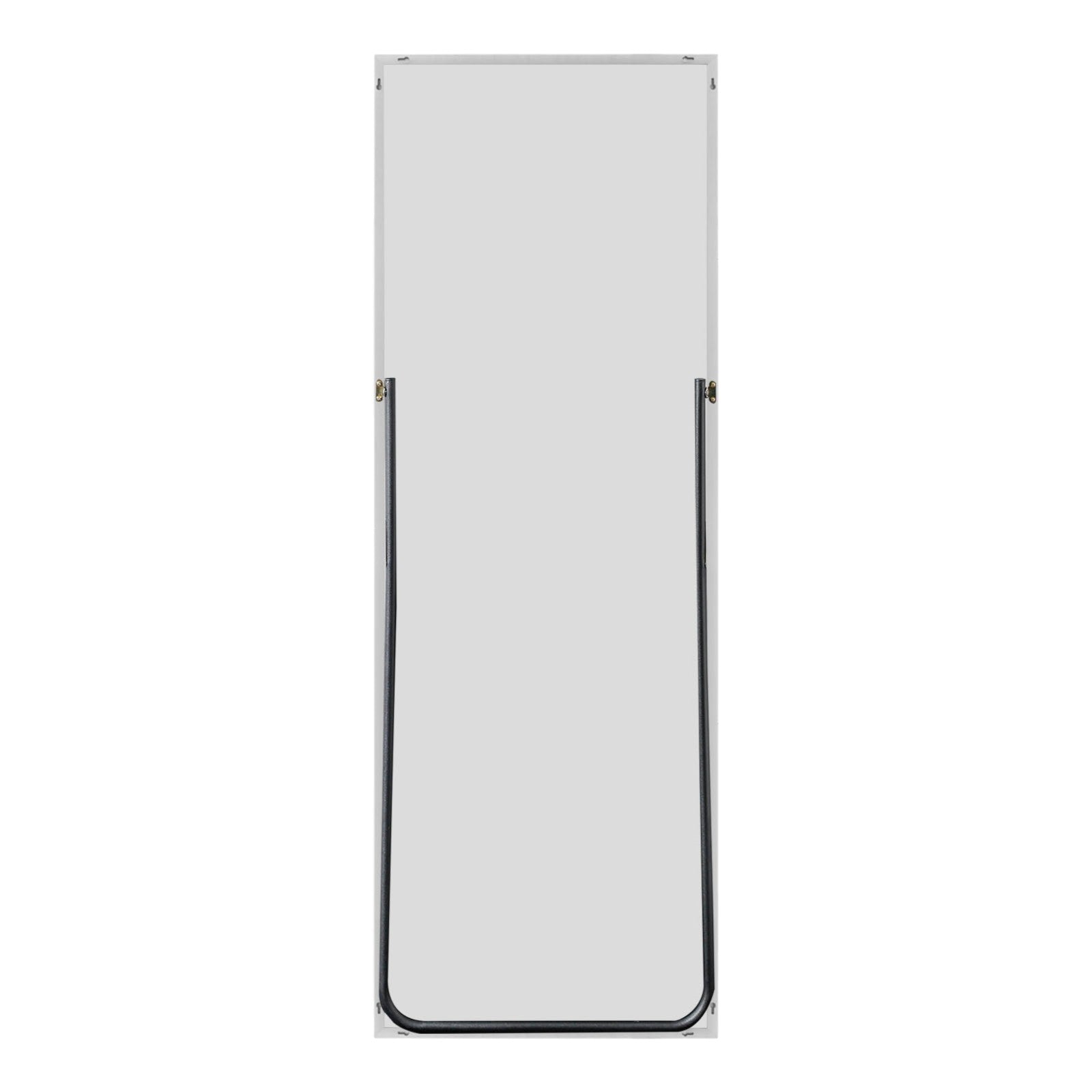 64" Silver Metal Wall Mounted And Freestanding Framed Accent Mirror-Mirrors-DECOROLALA