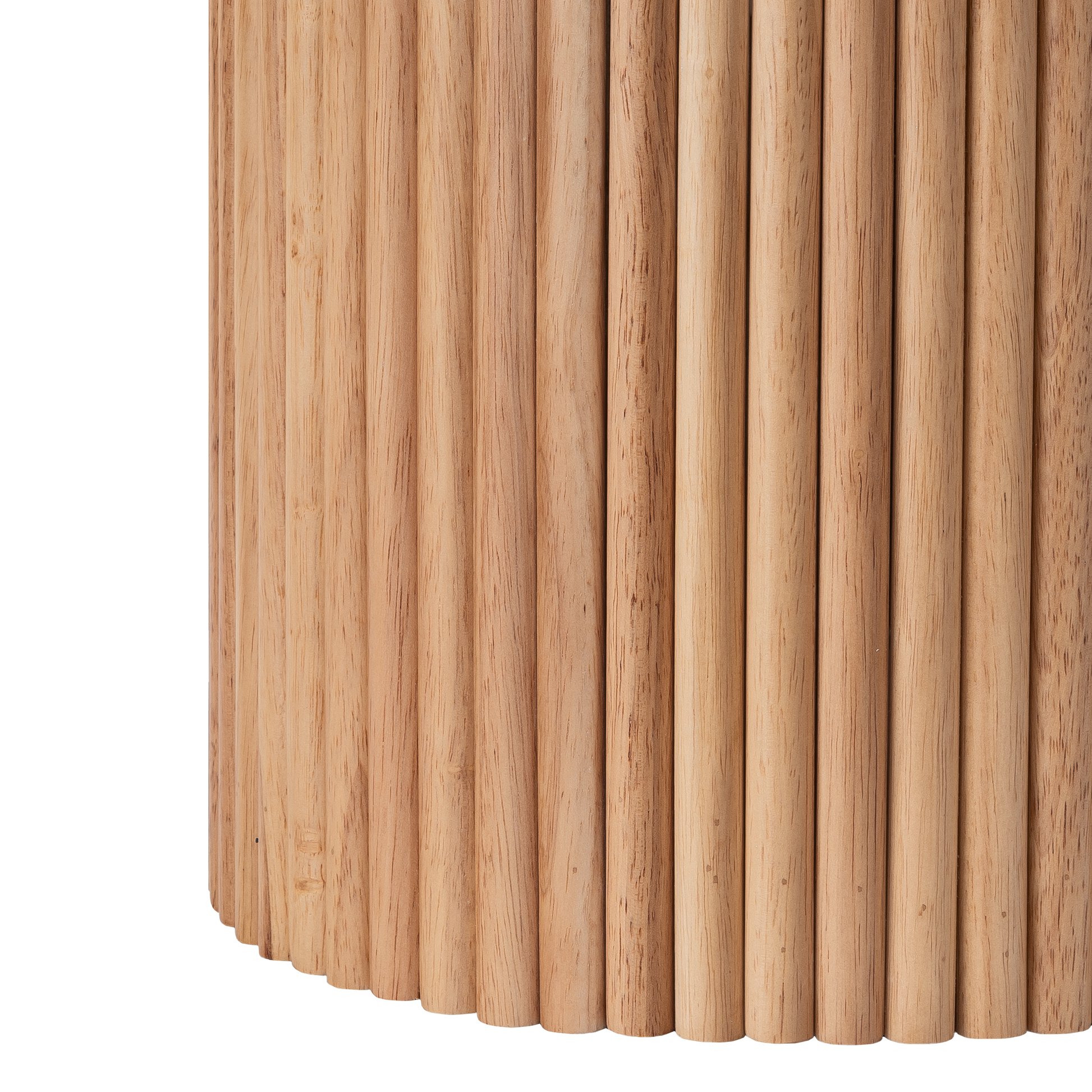 22" Natural Wood Round Pedestal End Table-5