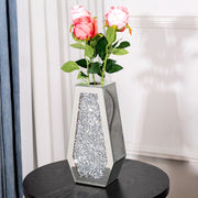 12" Silver Floor Vase-0