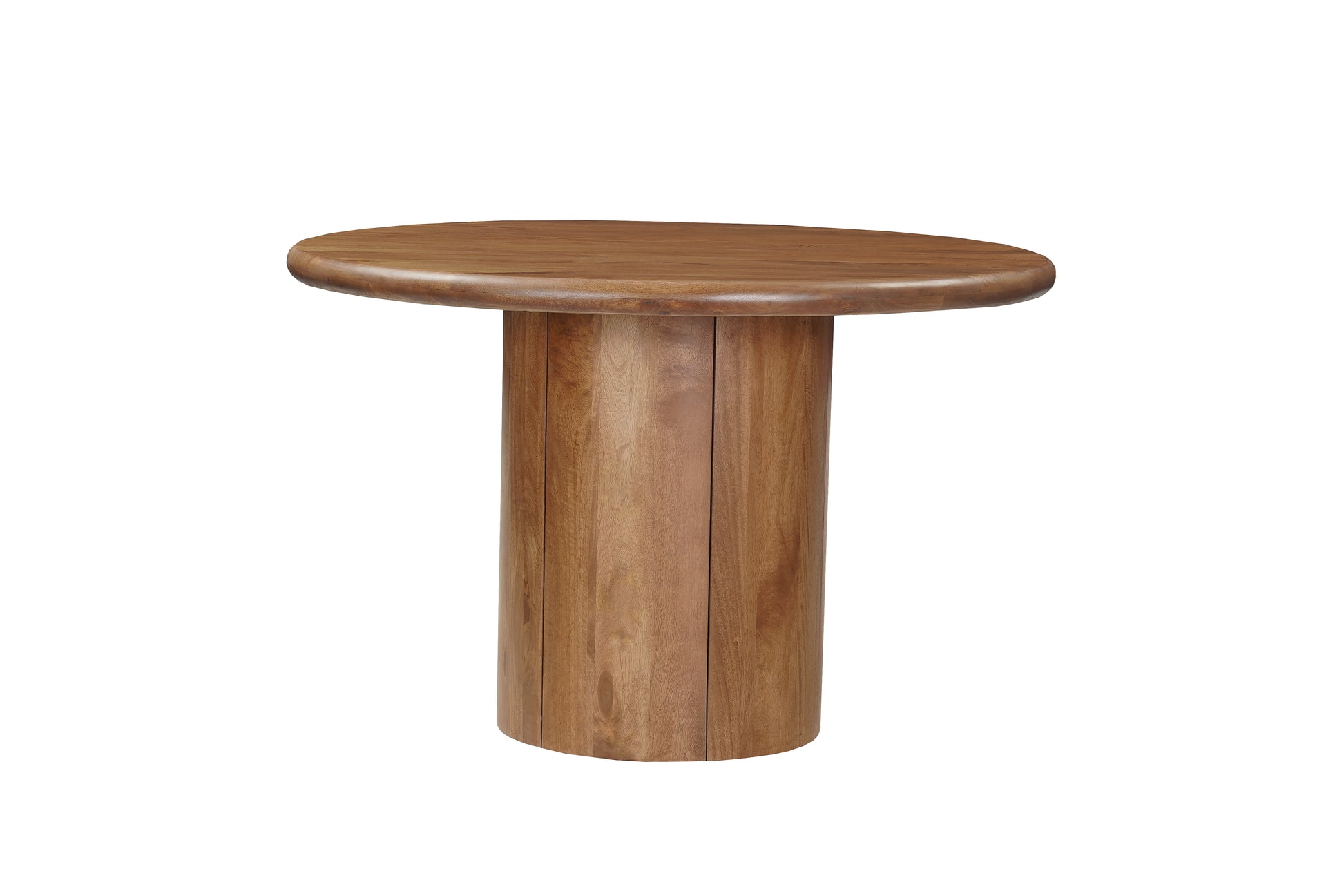 Five Piece Brown Round Solid Wood Dining Set with Four Chairs-Dining Sets-DECOROLALA