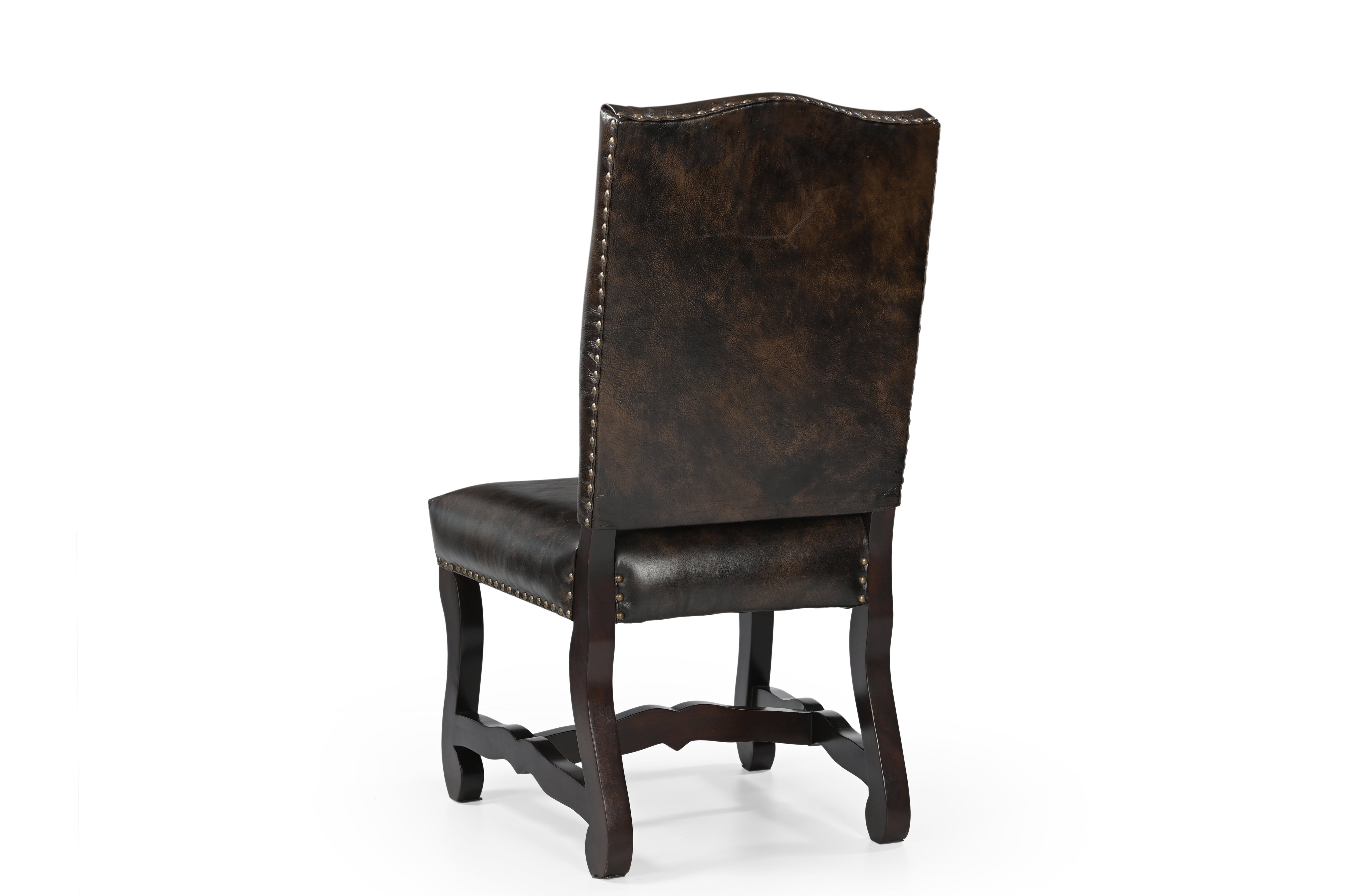 Five Piece Brown Round Solid Wood Dining Set with Four Chairs-Dining Sets-DECOROLALA