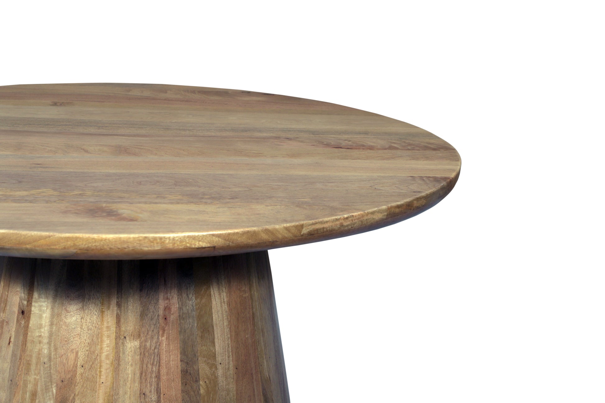 Five Piece Brown Round Solid Wood Dining Set with Four Chairs-Dining Sets-DECOROLALA
