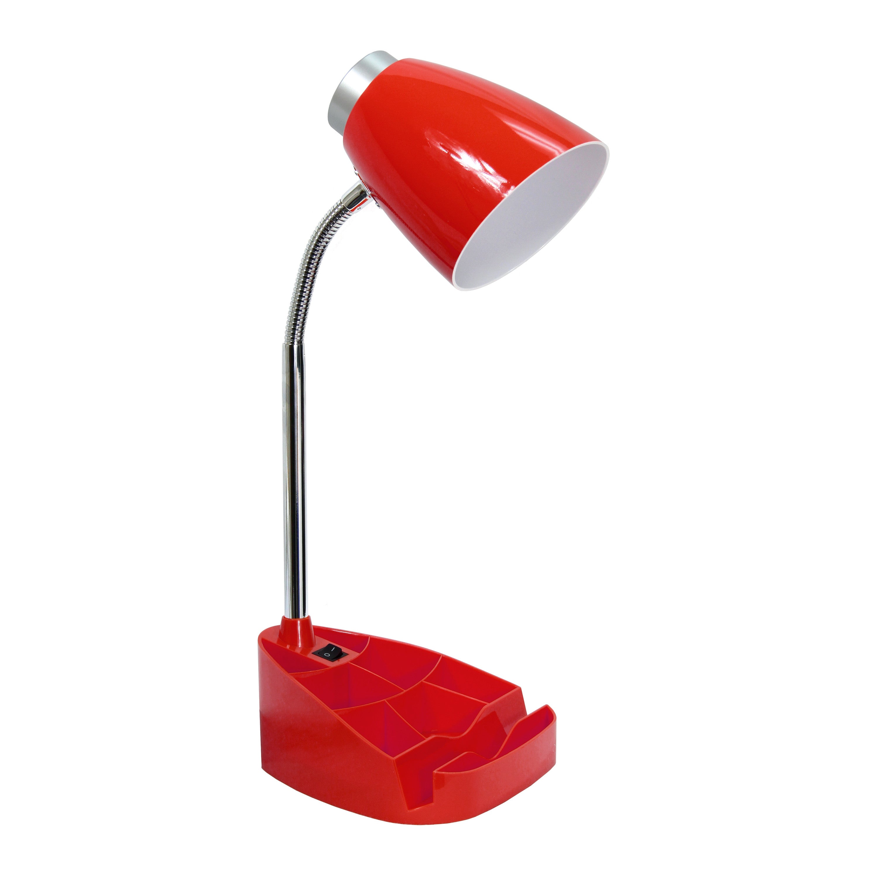 19" Red Swing Arm Table Lamp-Table Lamps-DECOROLALA