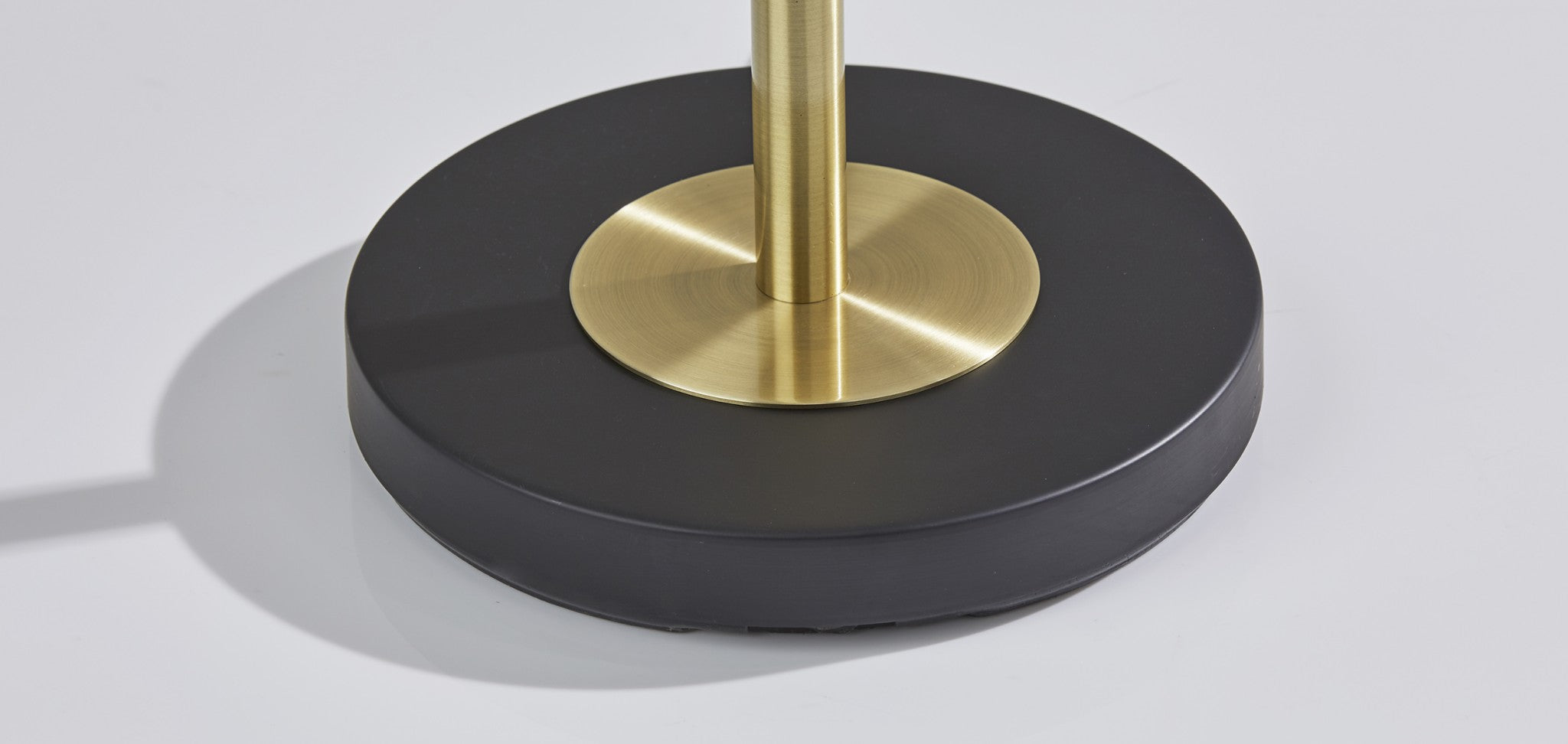 65" Brass Torchiere Floor Lamp With White Acrylic Globe Shade-Floor Lamps-DECOROLALA