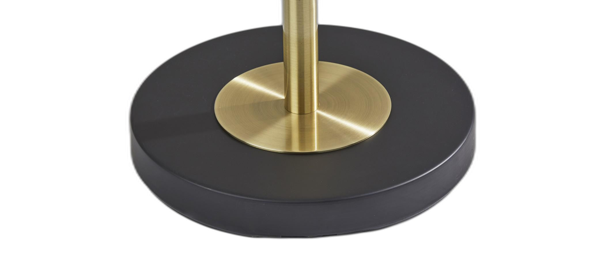 65" Brass Torchiere Floor Lamp With White Acrylic Globe Shade-Floor Lamps-DECOROLALA