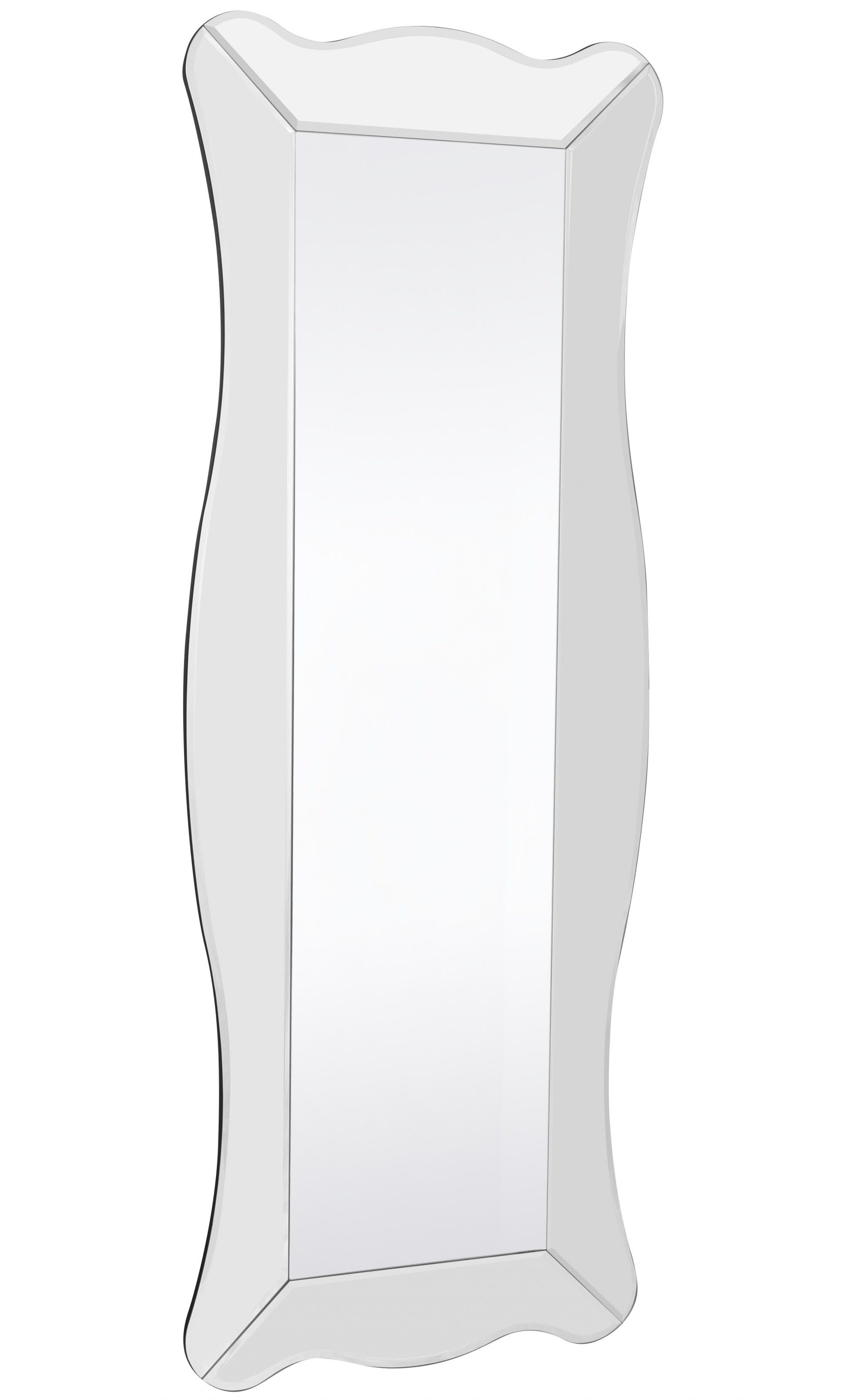 65" Clear Novelty Glass Framed Full Length Hanging Mirror-Mirrors-DECOROLALA