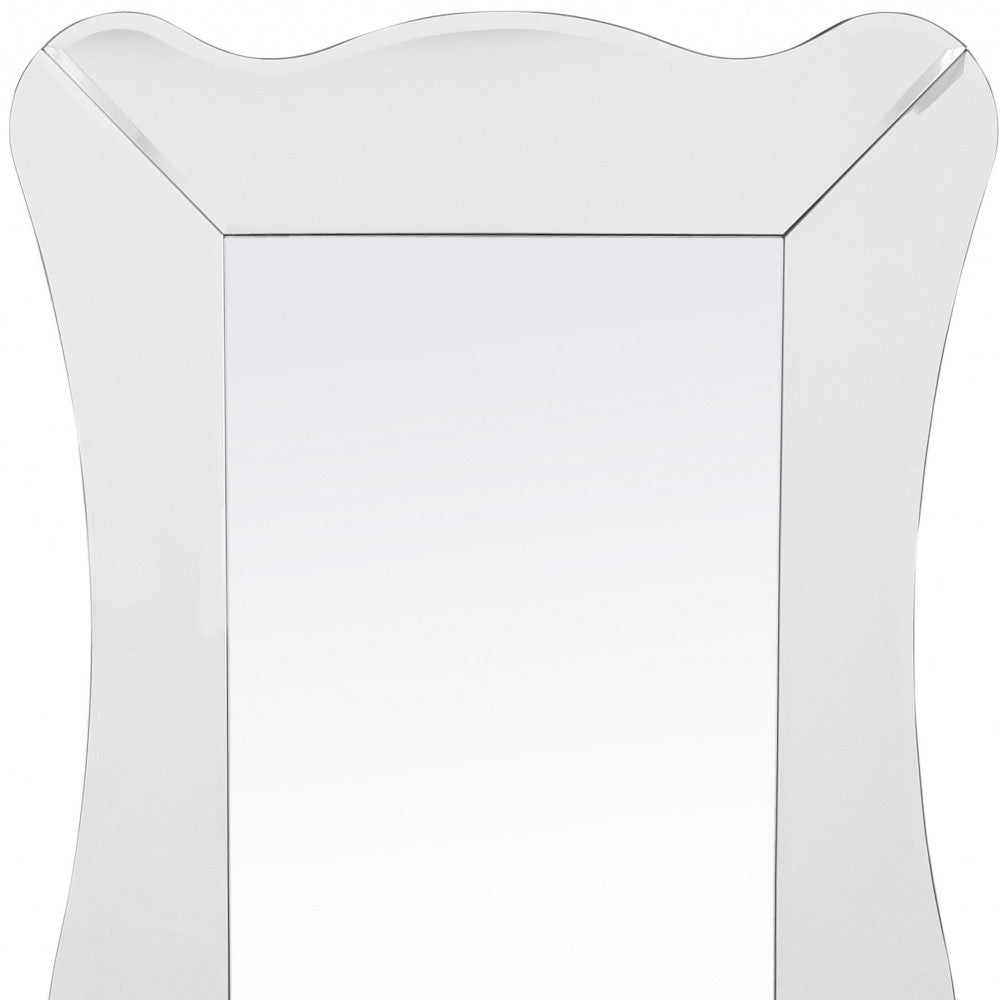 65" Clear Novelty Glass Framed Full Length Hanging Mirror-Mirrors-DECOROLALA