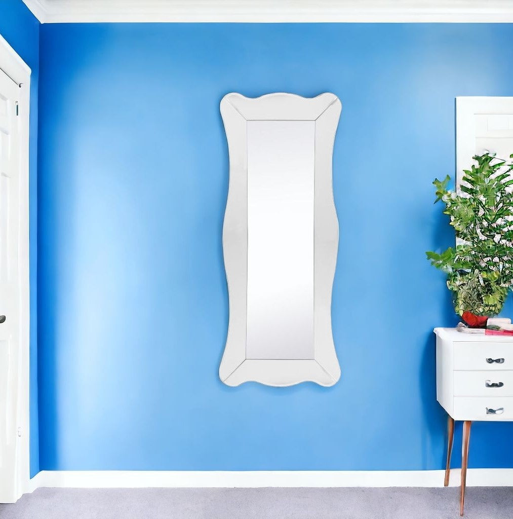 65" Clear Novelty Glass Framed Full Length Hanging Mirror-Mirrors-DECOROLALA