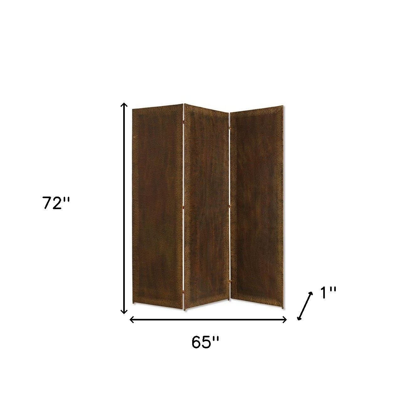 65" X 72" Bronze Wood Forger Screen-Room Dividers-DECOROLALA