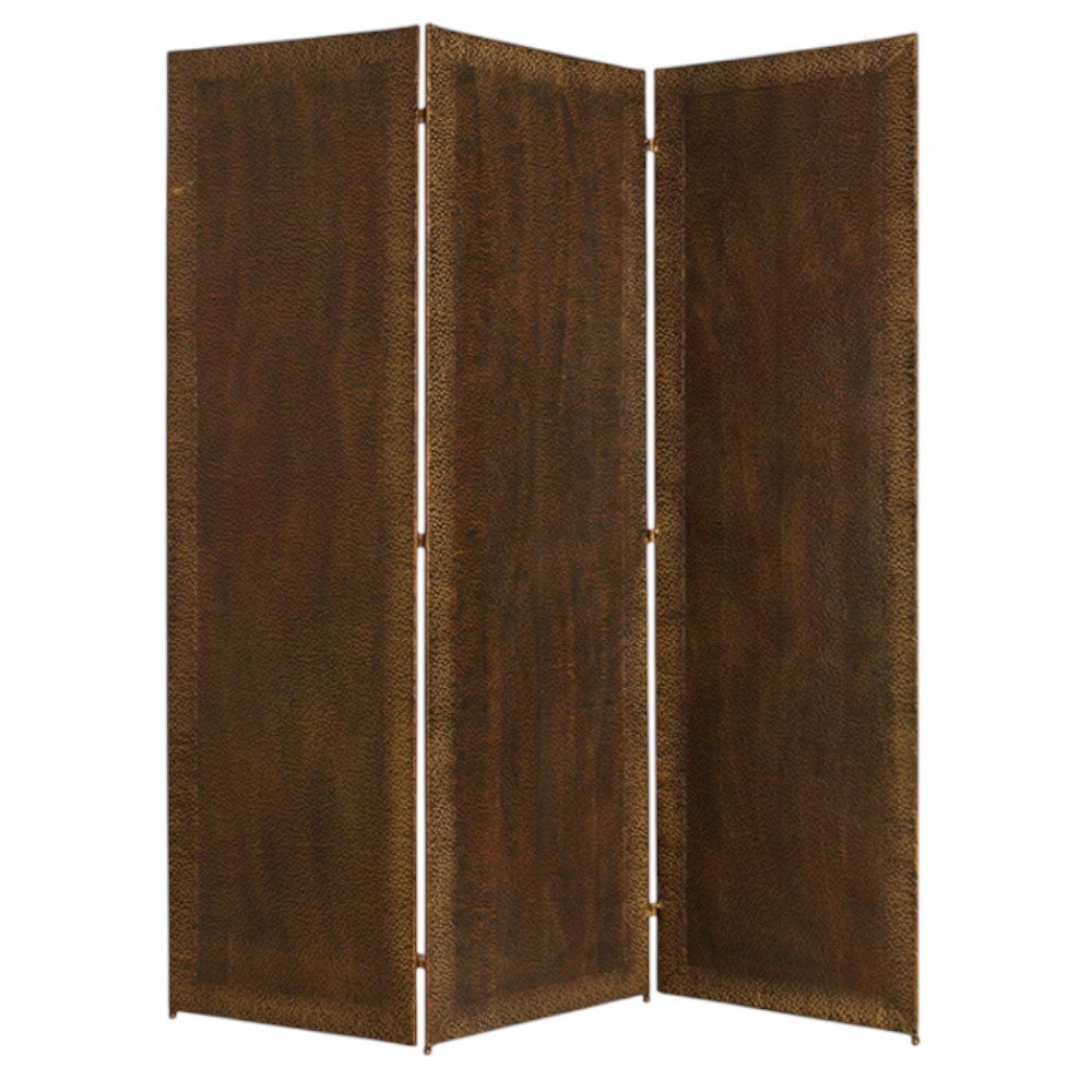 65" X 72" Bronze Wood Forger Screen-Room Dividers-DECOROLALA