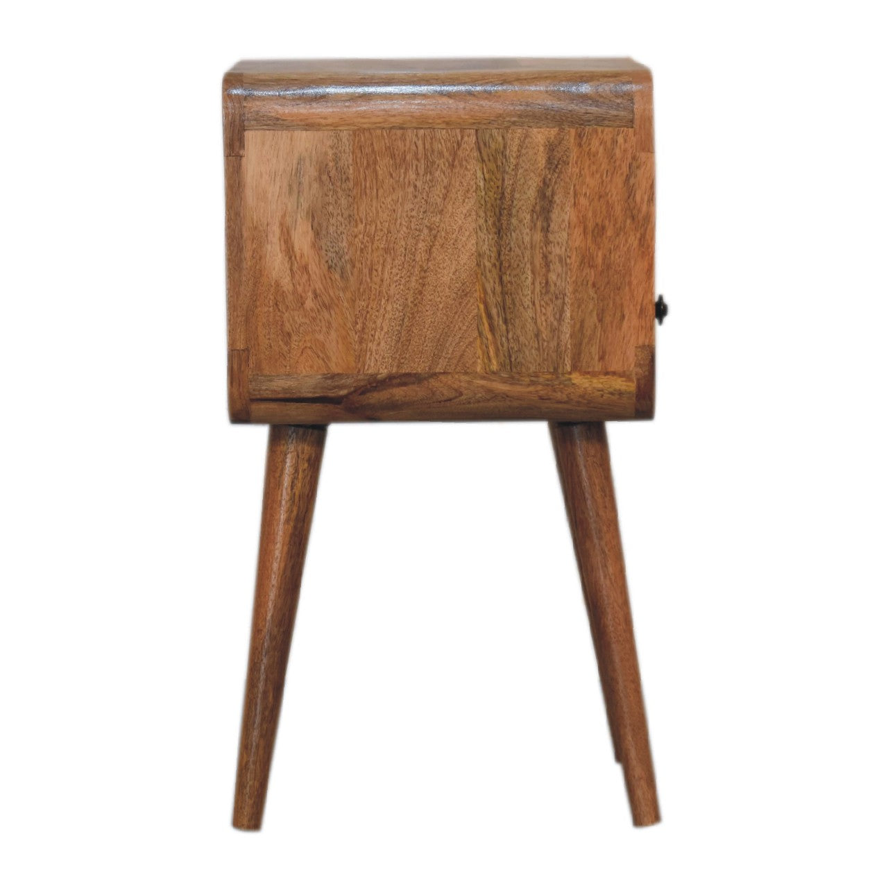 22" Beige Solid Wood Square One Drawer Nightstand-3