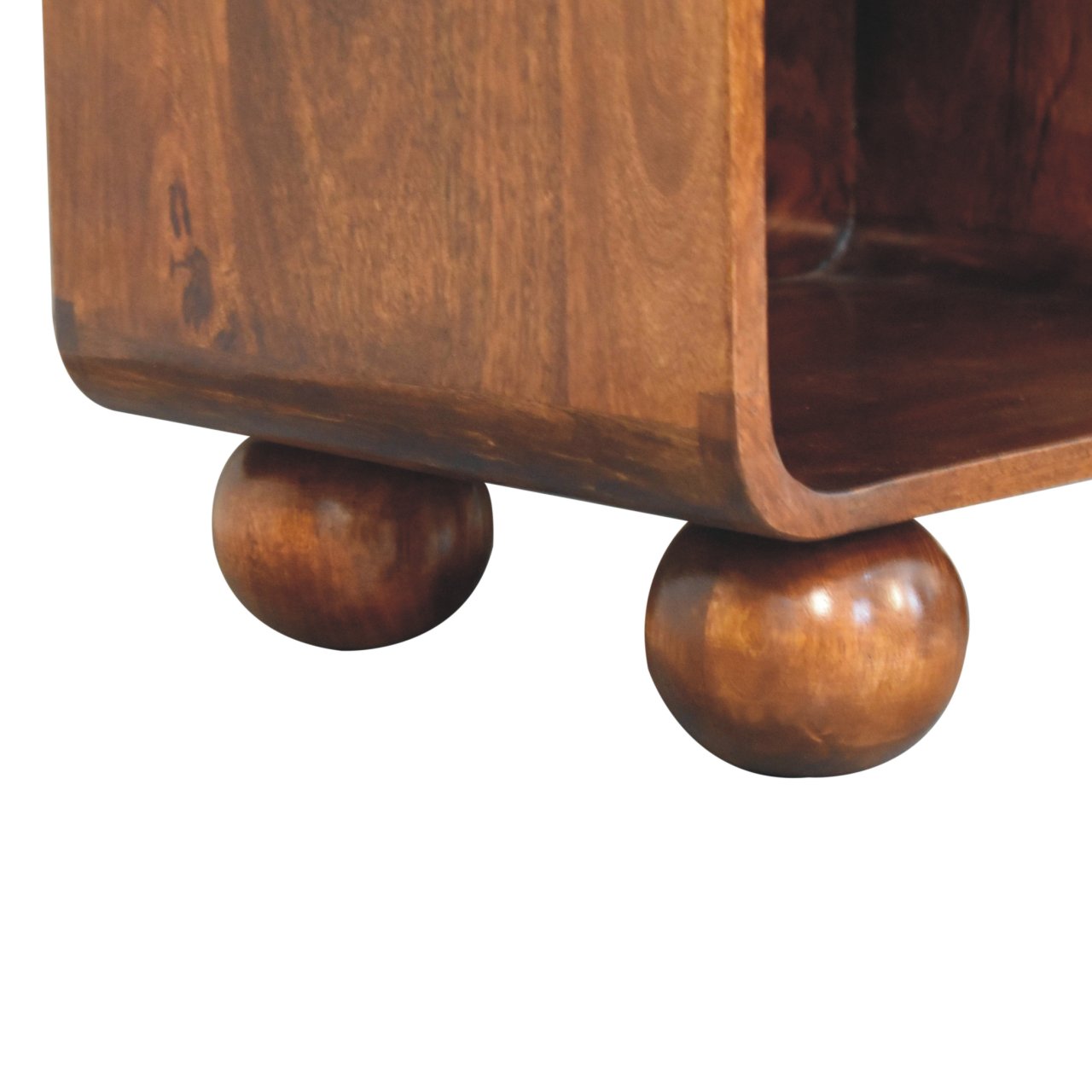 21" Brown Solid Wood Square One Drawer Nightstand-Nightstands & Bedside Tables-DECOROLALA