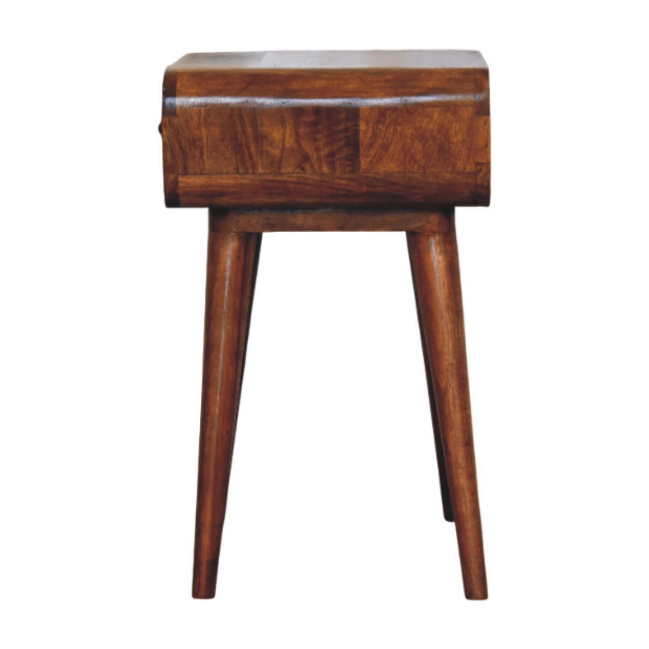 22" Chestnut Solid Wood One Drawer Nightstand-Nightstands & Bedside Tables-DECOROLALA