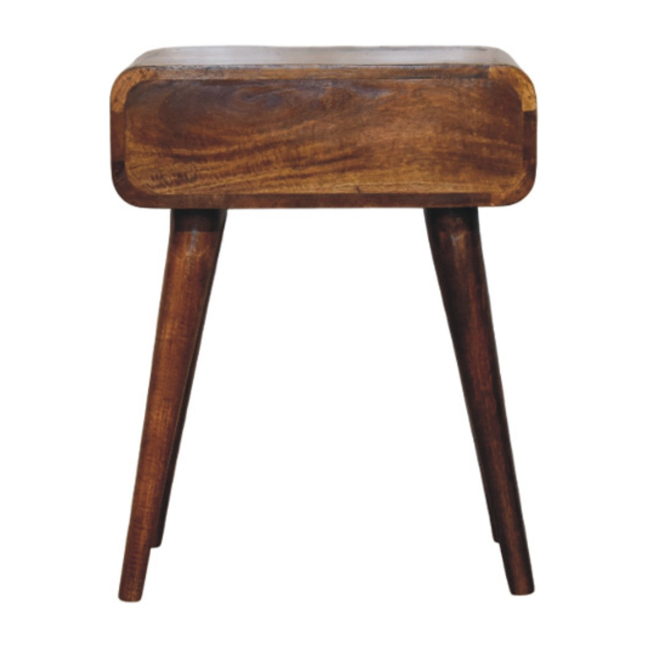 22" Chestnut Solid Wood One Drawer Nightstand-Nightstands & Bedside Tables-DECOROLALA