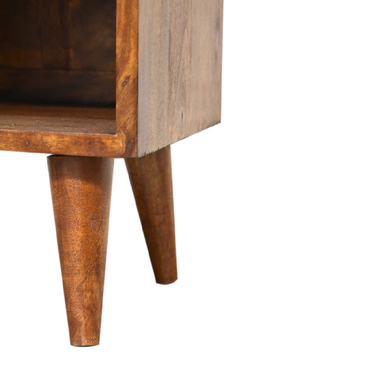 20" Brown Solid Wood One Drawer Nightstand-5