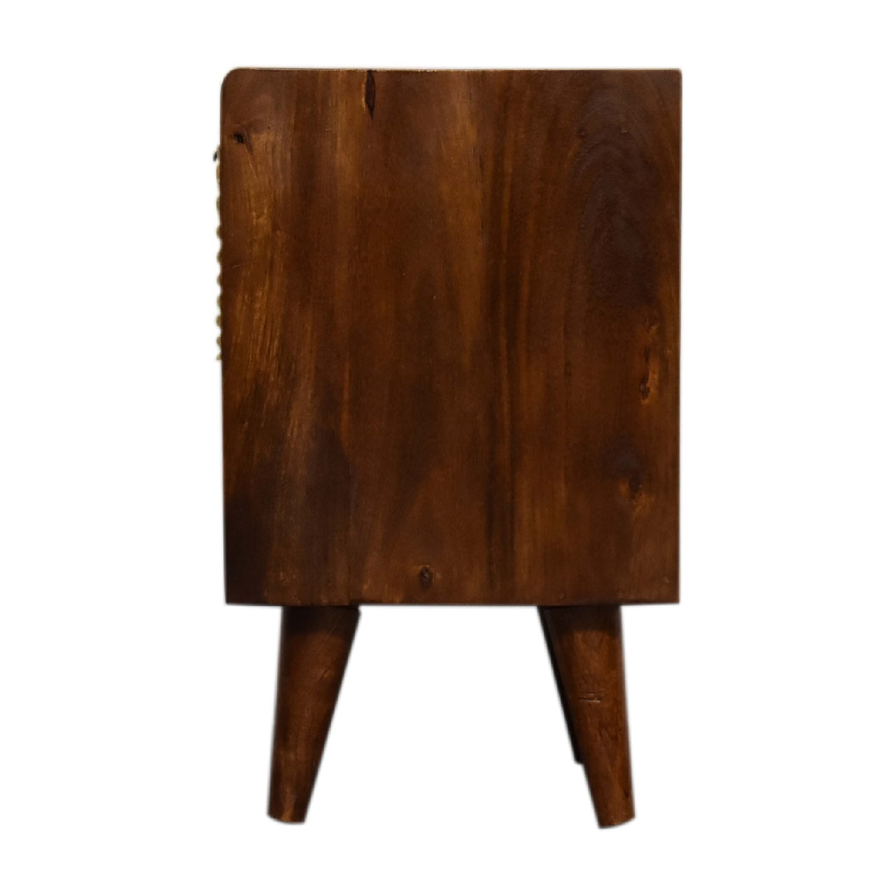 20" Brown Solid Wood One Drawer Nightstand-2
