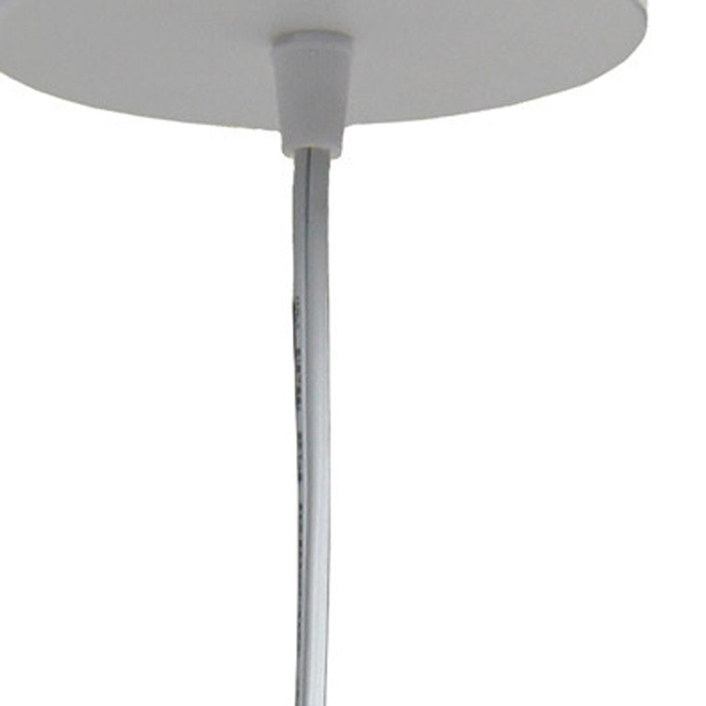 White Simple Iron Ceiling Light With Clear Shades-Pendants-Hanging Lights-DECOROLALA