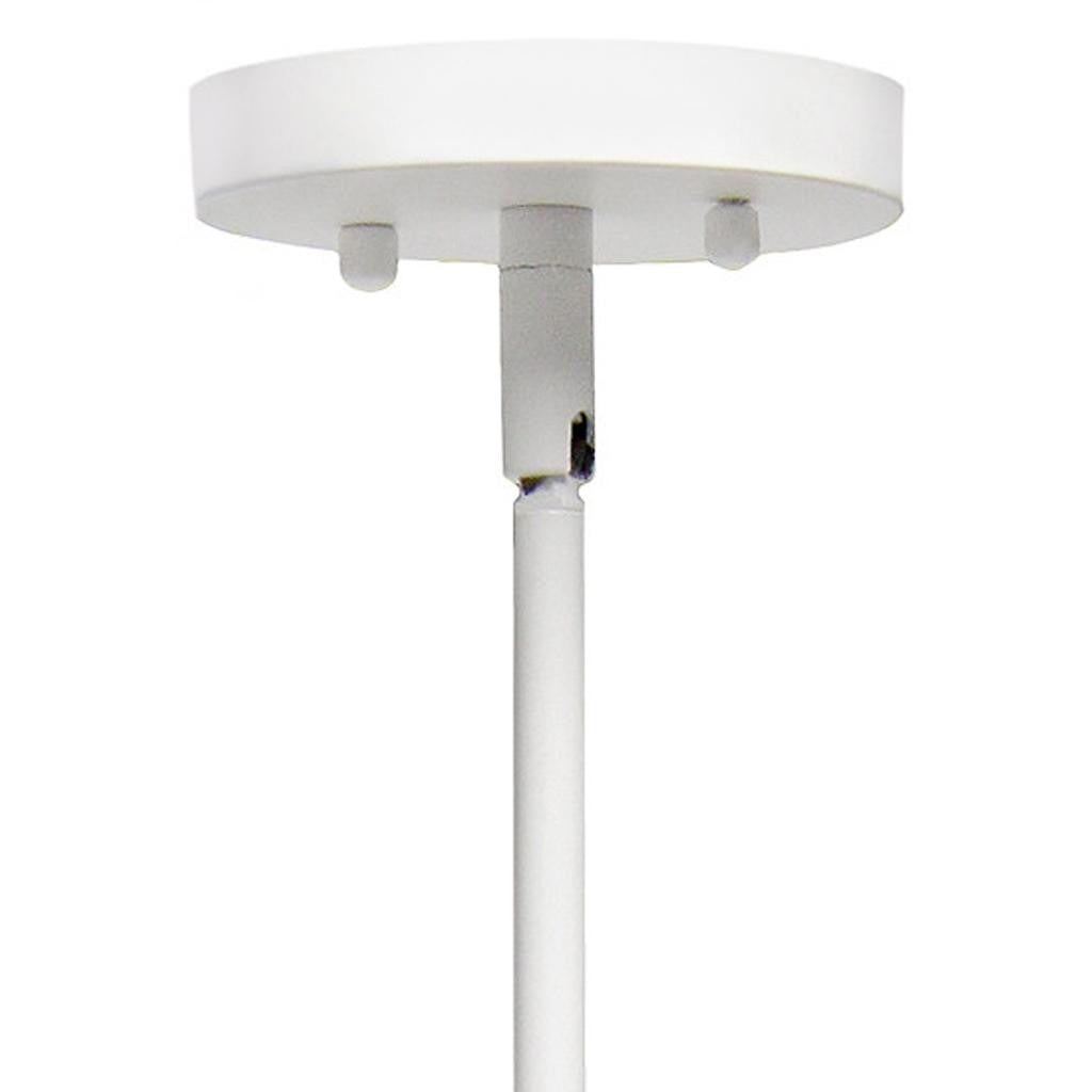 White Cylinder Iron Ceiling Light With Clear Shades-Pendants-Hanging Lights-DECOROLALA