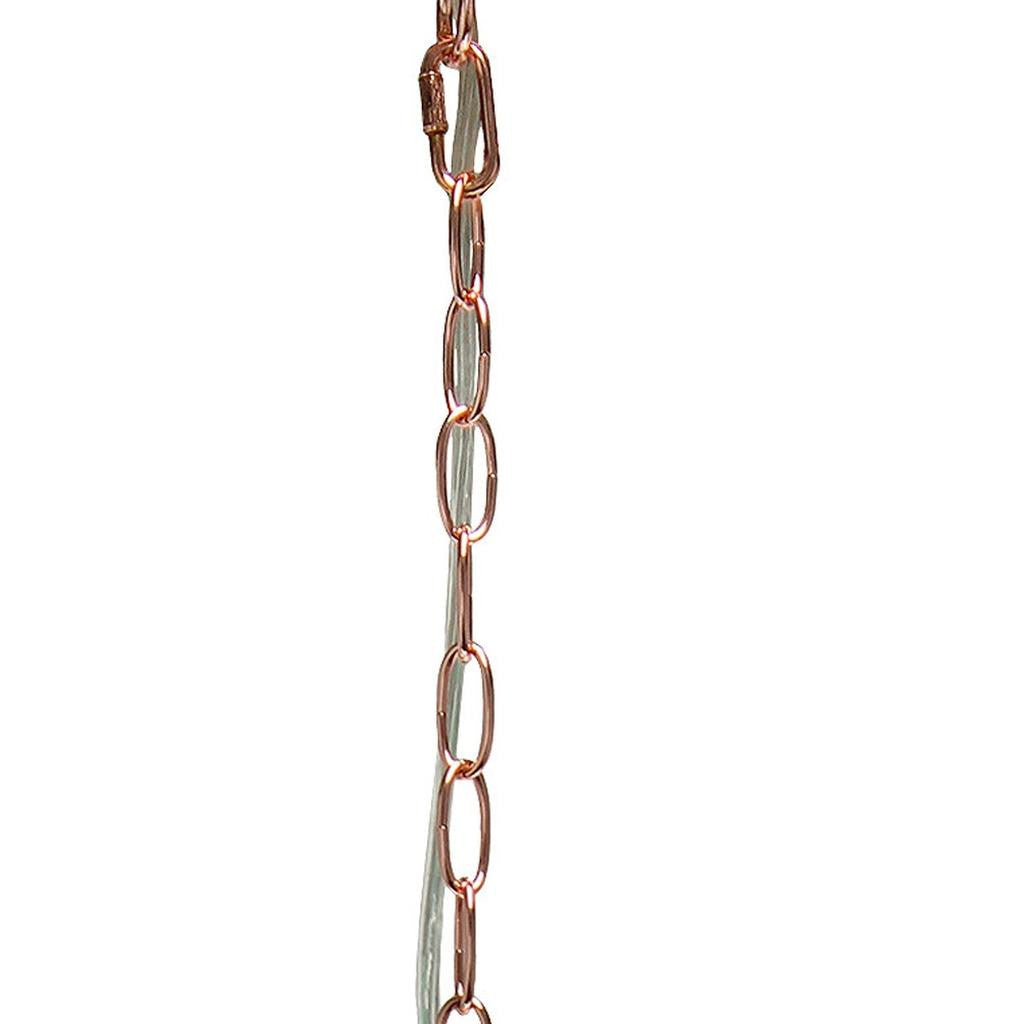 Rose Gold Caged Iron Ceiling Light With Rose Gold Shades-Pendants-Hanging Lights-DECOROLALA
