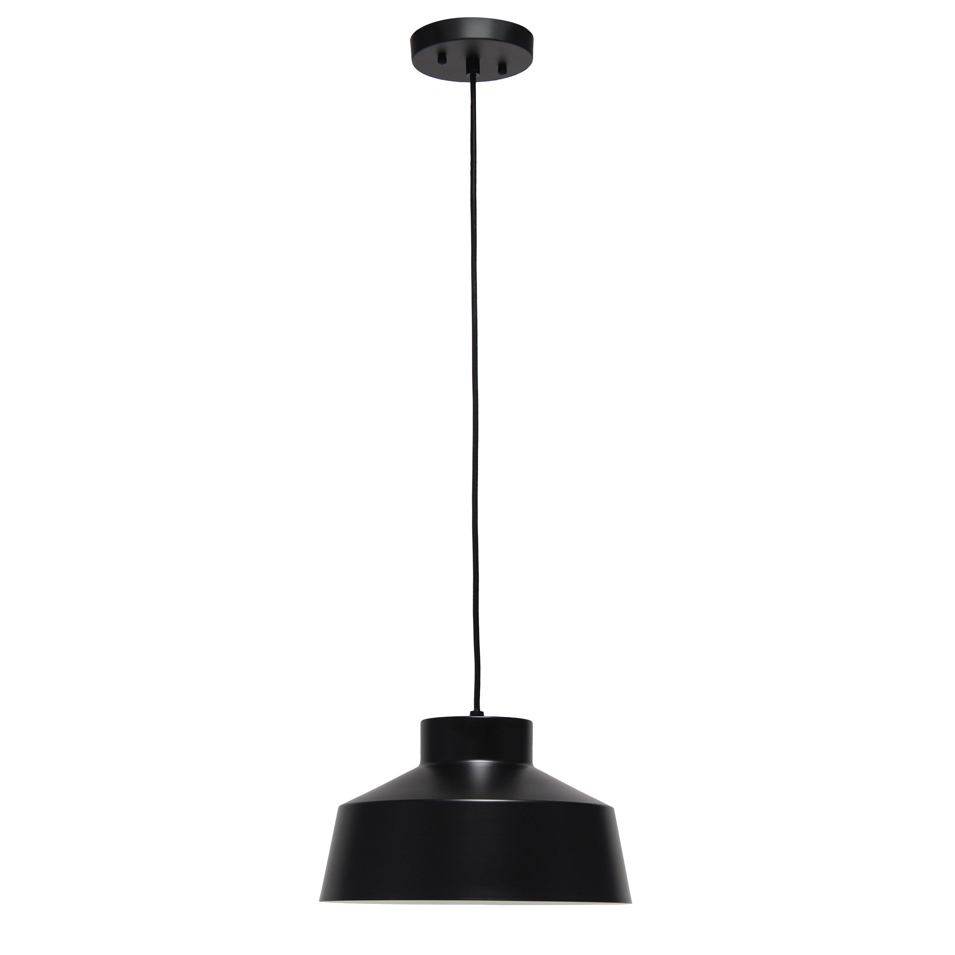 Black Iron Ceiling Light With Black Shades-Pendants-Hanging Lights-DECOROLALA