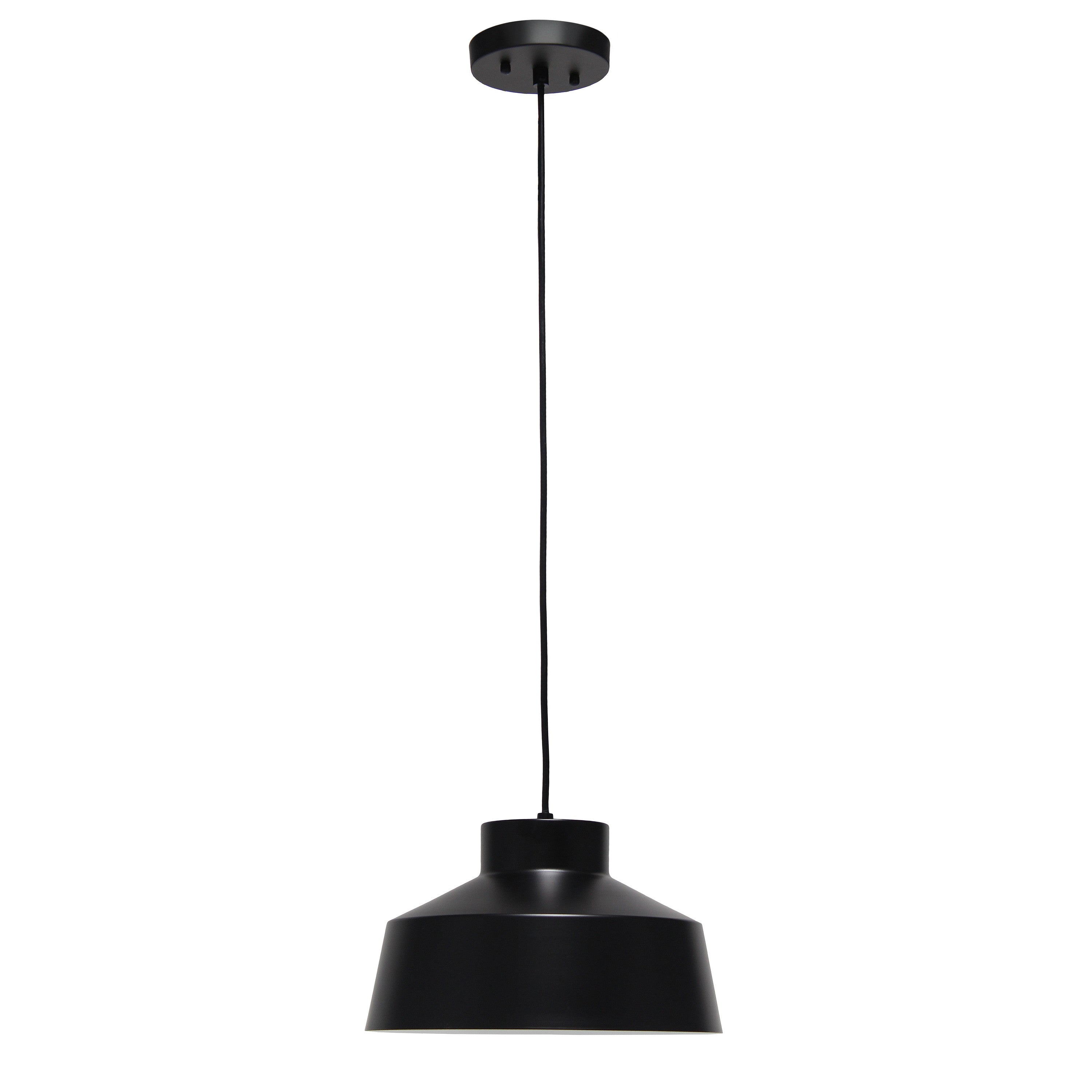Black Iron Ceiling Light With Black Shades-Pendants-Hanging Lights-DECOROLALA