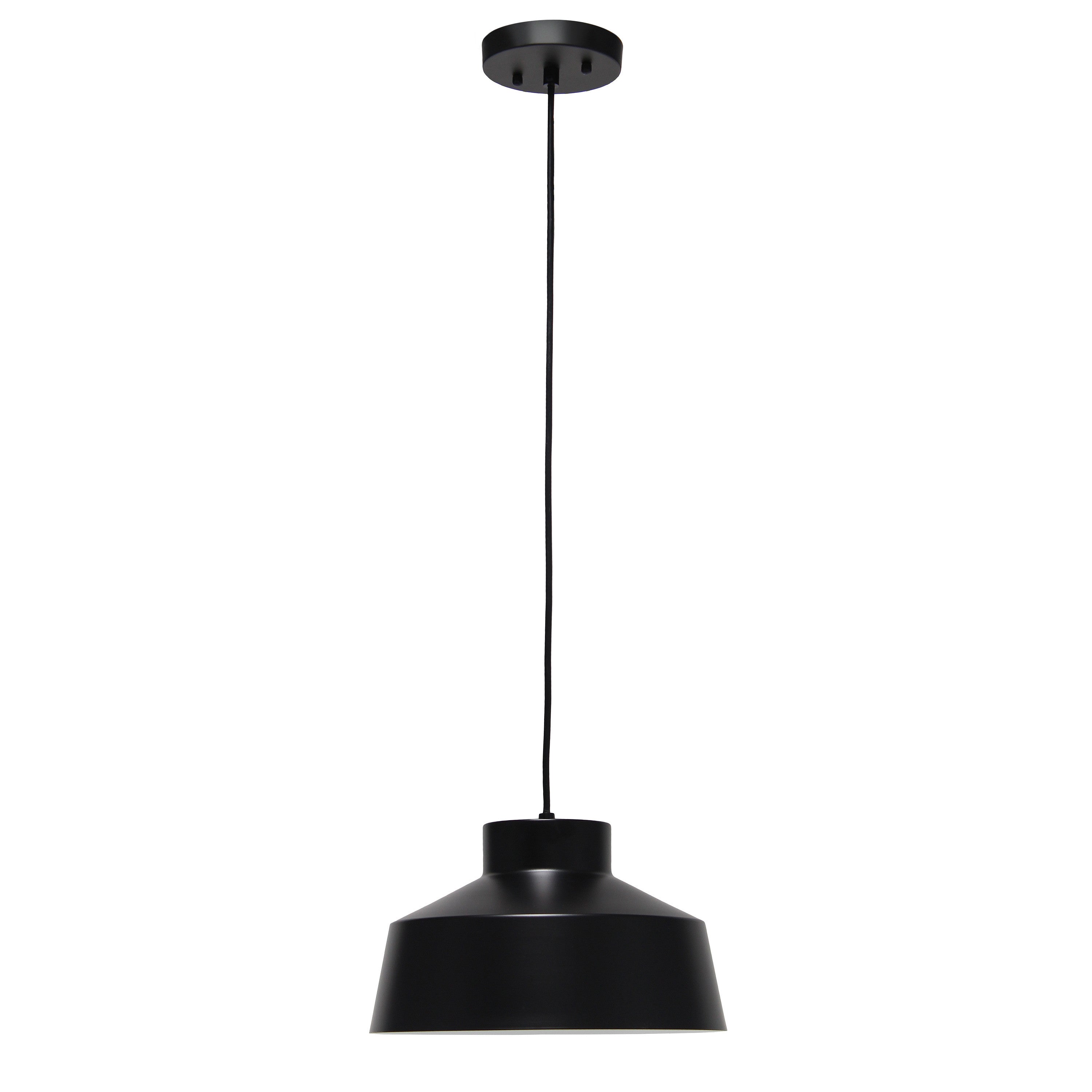 Black Iron Ceiling Light With Black Shades-Pendants-Hanging Lights-DECOROLALA