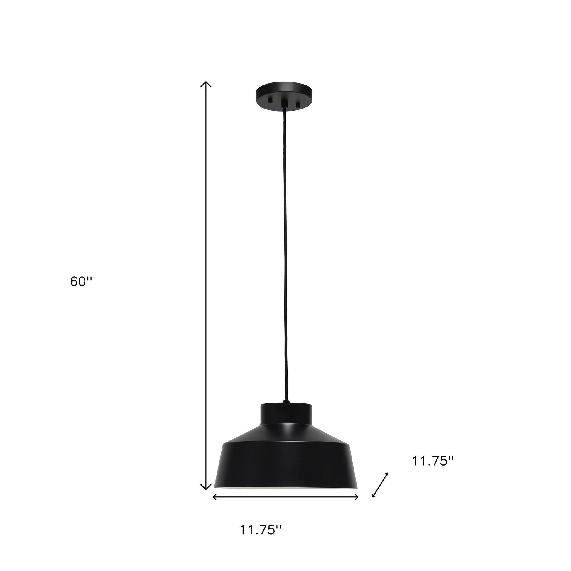 Black Iron Ceiling Light With Black Shades-Pendants-Hanging Lights-DECOROLALA