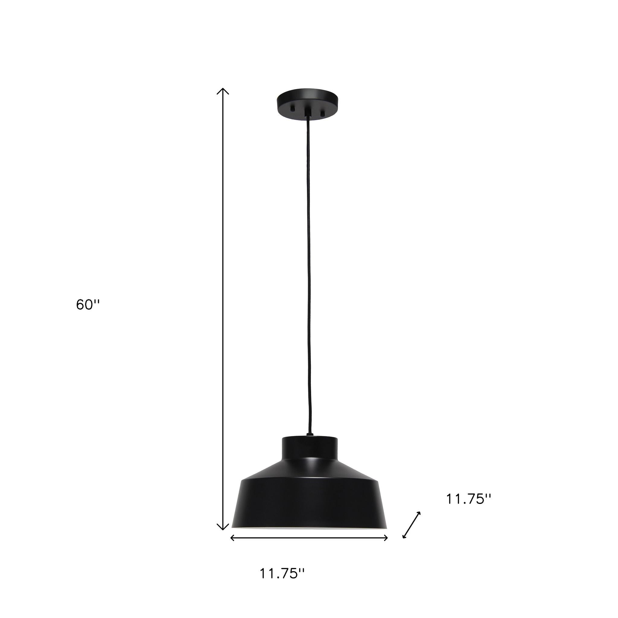 Black Iron Ceiling Light With Black Shades-Pendants-Hanging Lights-DECOROLALA