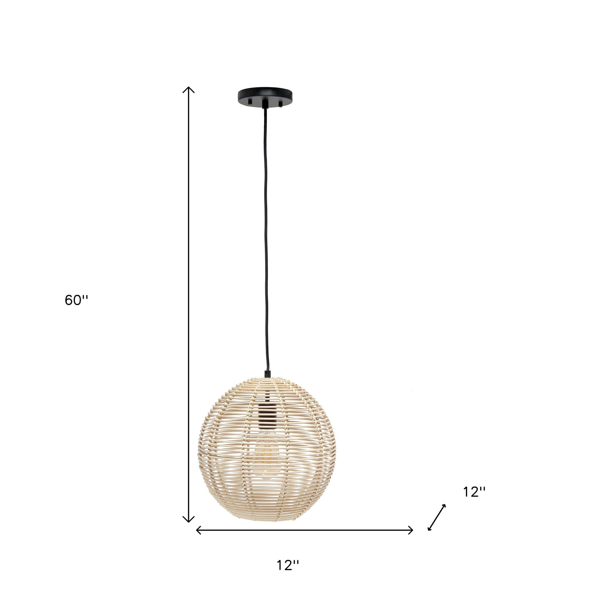 Natural Rattan Ceiling Light With Natural Shades-Pendants-Hanging Lights-DECOROLALA
